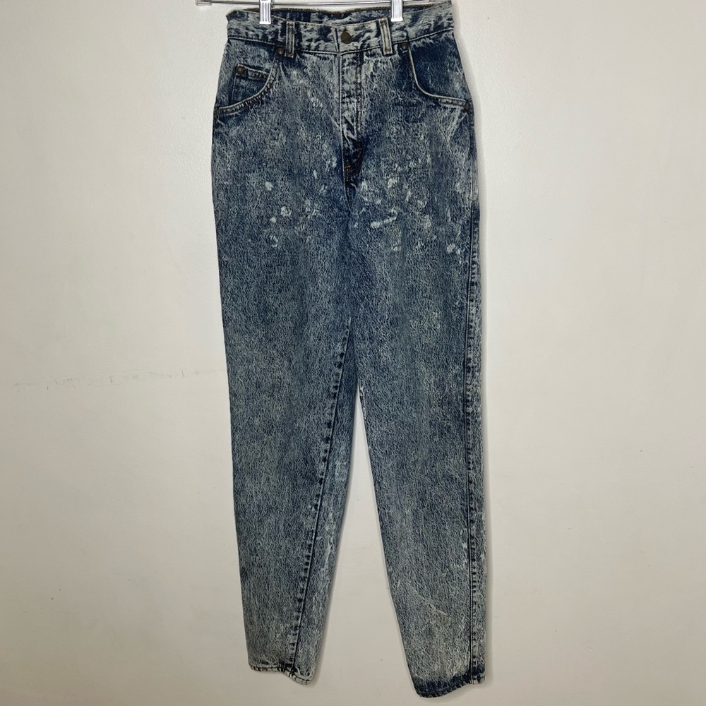 VINTAGE LEVI’S 80’s USA Made Denim Acid Wash Distressed Size 10 Jeans